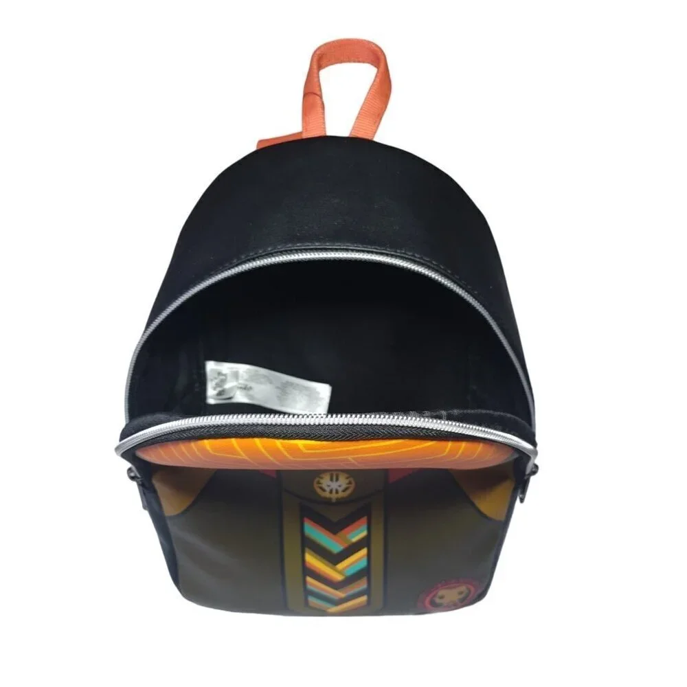 BLACK PANTHER, backpack with Funkopop and Marvel design, black, for children.
